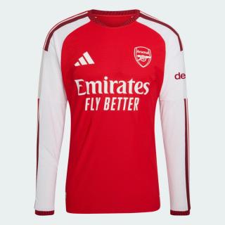 Arsenal 26/27 Home Authentic Long-Sleeve Jersey (SKU: KB9967). Photo via adidas.