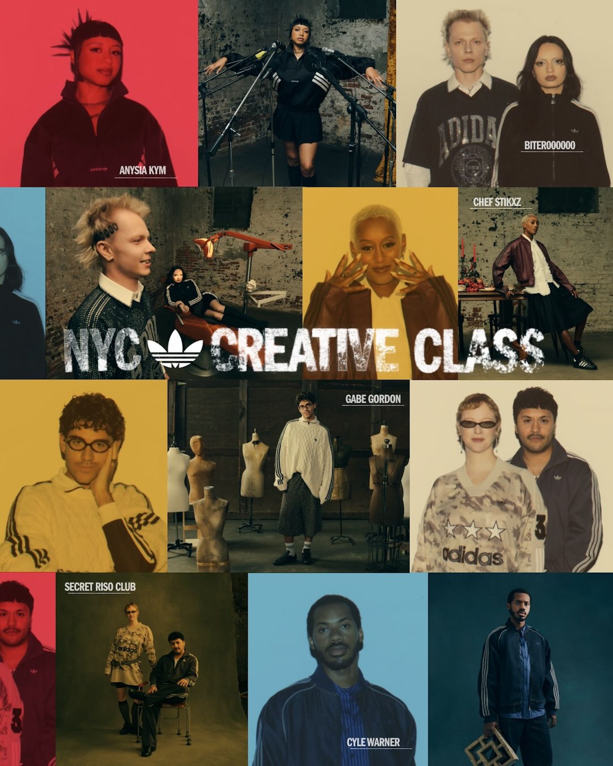 Six New York-based creatives shaping the city’s culture across different disciplines, forming part of the adidas NYC Creative Class of Fall 2026.