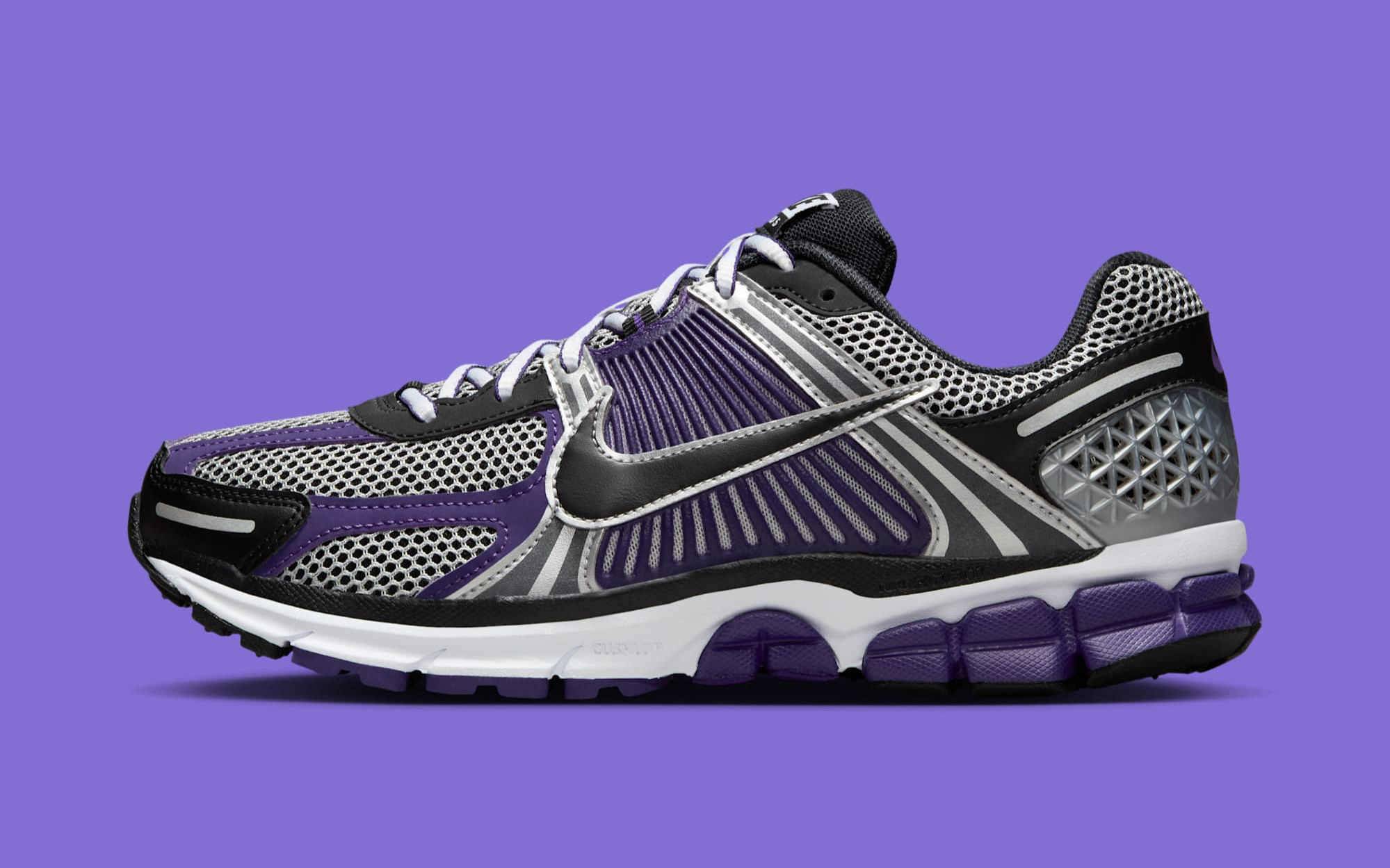 Nike Air Zoom Vomero 5 Mens Sz 9.5 Metallic Silver Court Purple Black IM2220-095 NIKE ZOOM VOMERO 5 SILVER BLACK PURPLE IM2220 095 MEN main image 4