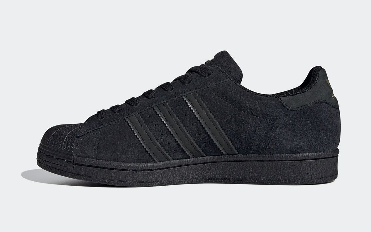 Adidas superstar cheap suede black