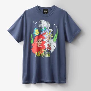 The Little Mermaid Disney Bobby Kim T-Shirt for Adults in Navy.