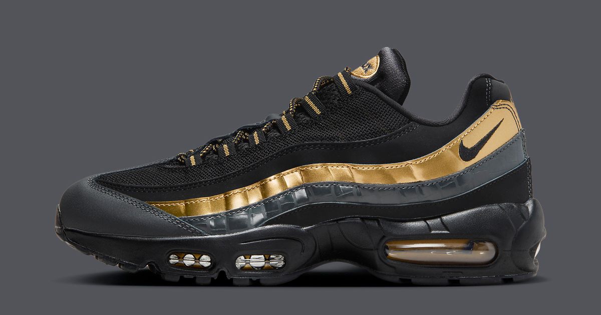 nike air max 95 black and gold