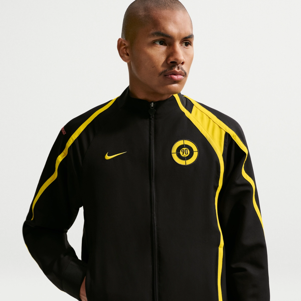 Nike Total 90 Laser-inspired jacket in black and yellow colorway