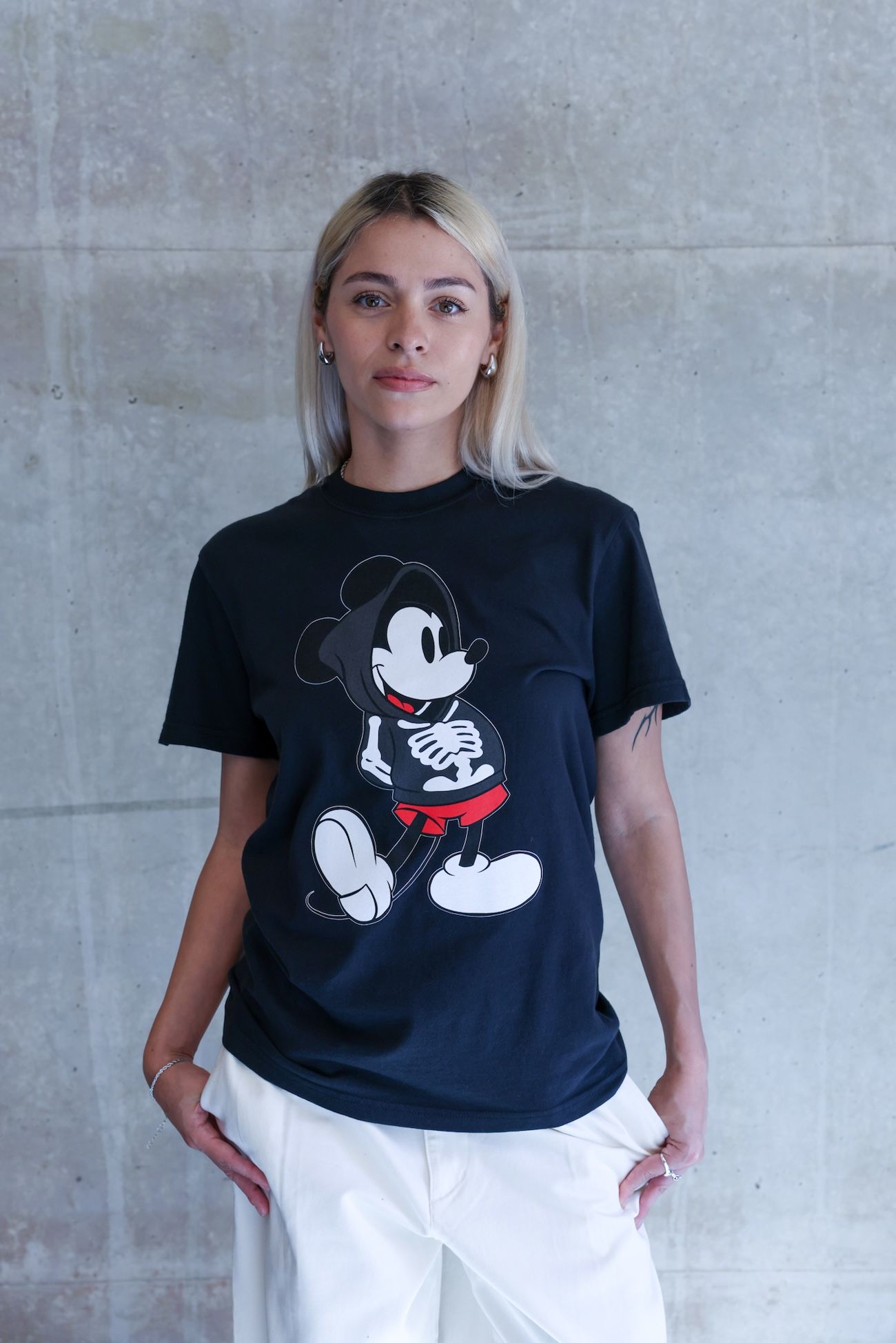 Mickey Mouse Skeleton Disney   Bobby Kim T-Shirt for Adults – Black – Limited Release