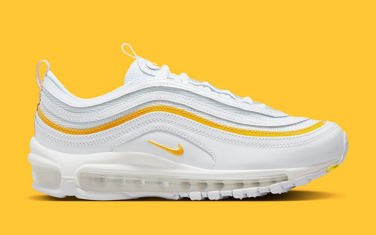 Nike 97 yellow 2025 and white