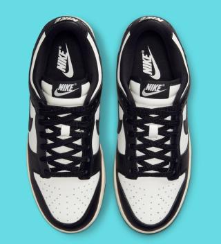 Nike's Dunk Low in a "Black/White" color scheme.