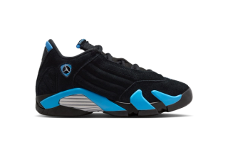 Big Kids' Air Jordan 14 "Black/University Blue" 