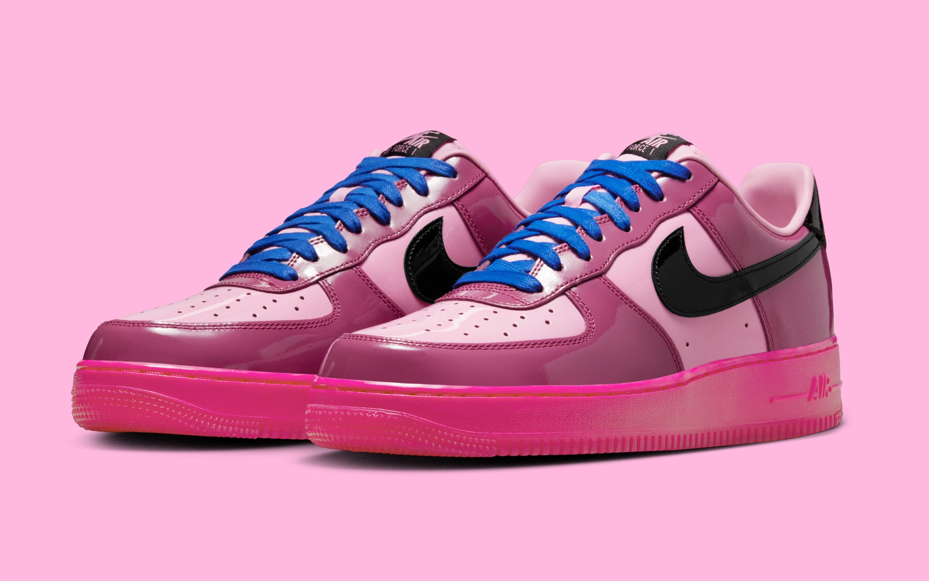 pink nike tick air force