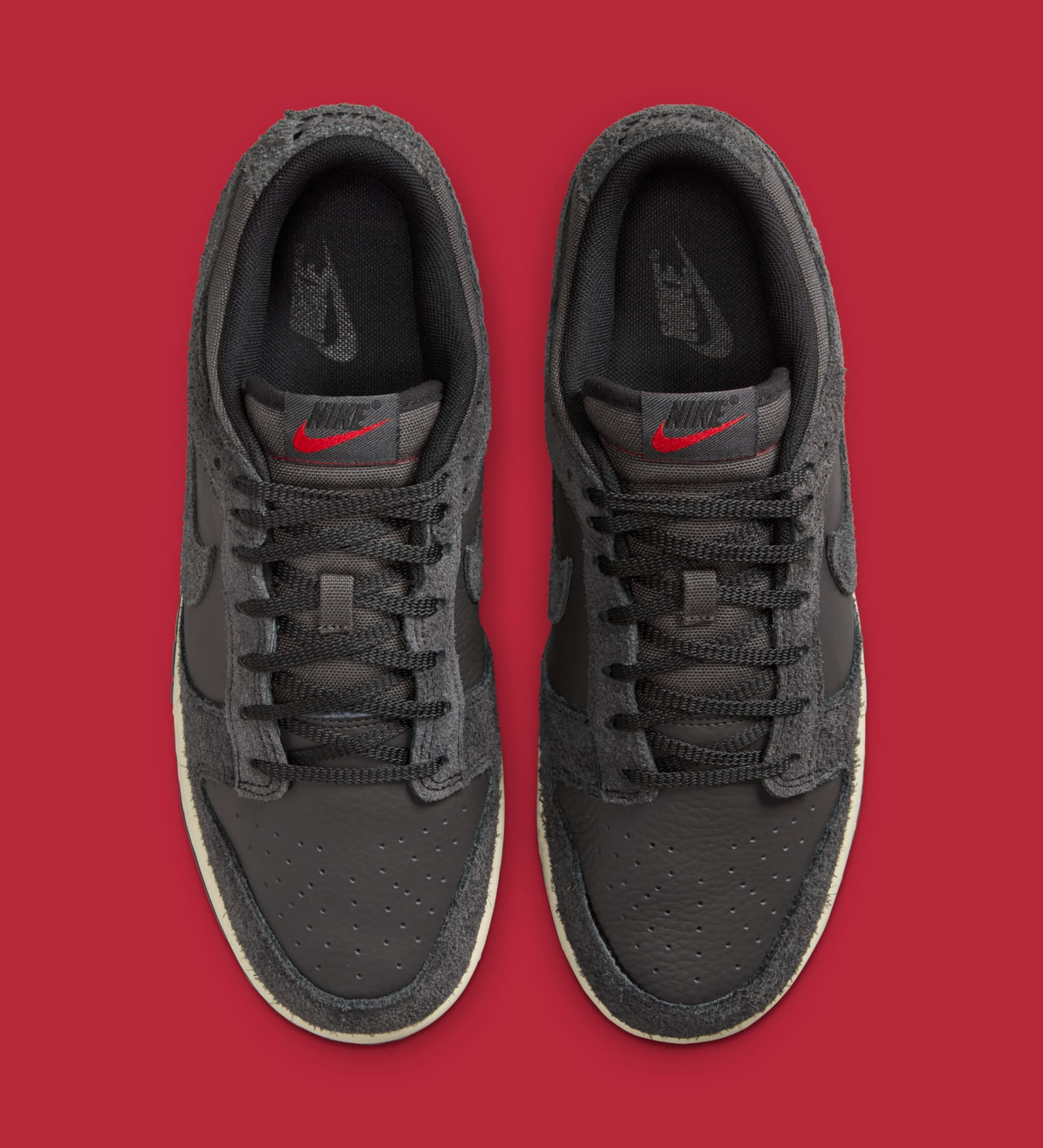Shaggy Black Suede Covers the Nike Dunk Low | House of Heat° Shaggy Black Suede Covers the Nike Dunk Low | House of Heat°