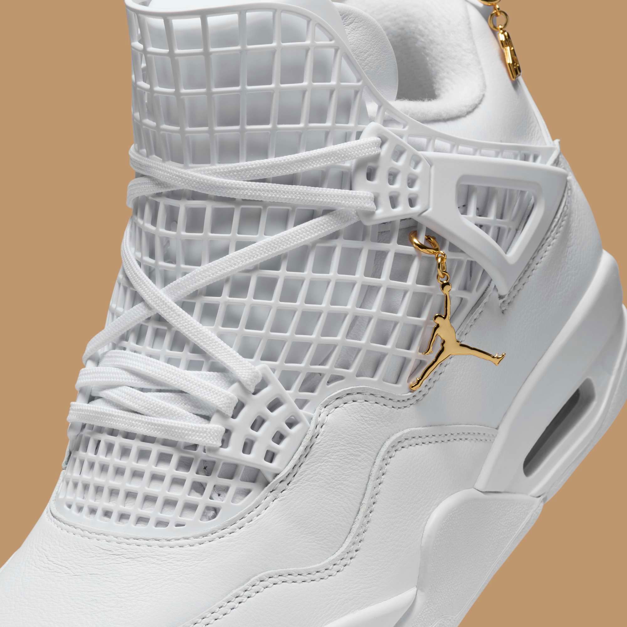【Nike】Air Jordan 4 Net Women's Shoes Jordan 4 Retro Net White (Women's) - FN7251-107 - US