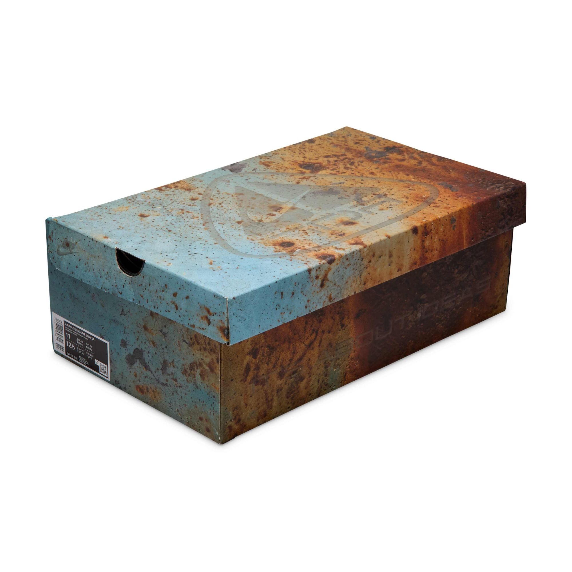 Taller de Rafa x Nike Air Max Goadome Low "Mosswood Brown" Shoe Box (SKU: IU4876-200). Photo via Nike.