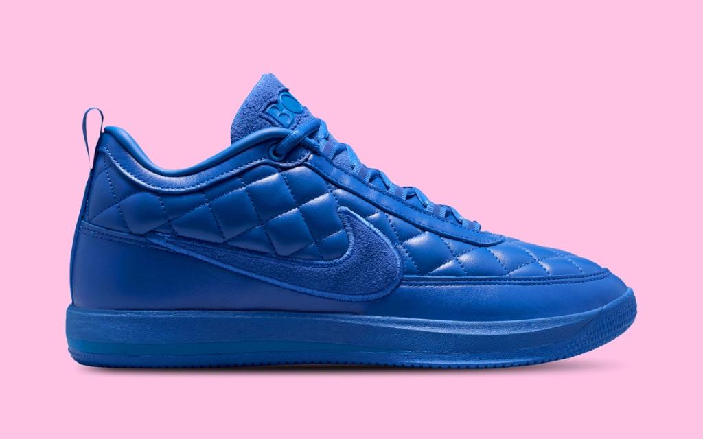 Nike Book 2 sneaker in Don C-inspired Air Jordan 2 colorway, side profile view