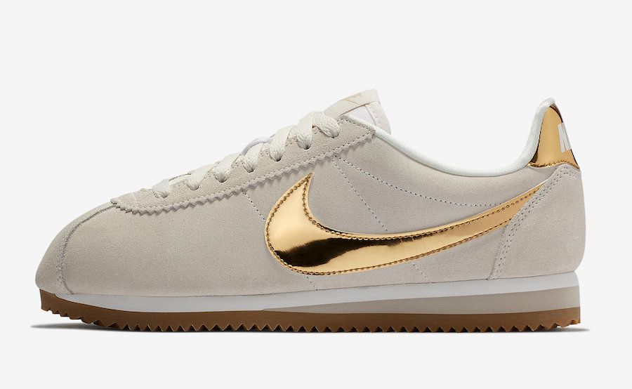 nike cortez with gold swoosh