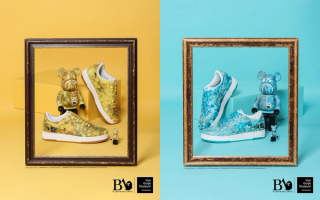 BAPE STA™ & BE@RBRICK collectibles made in collaboration by A BATHING APE®︎, Van Gogh Museum & MEDICOM TOY, inspired by Vincent Van Gogh's Almond Blossom (1890) and  Sunflowers series (1888–89).