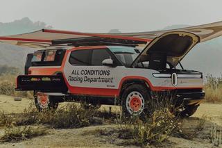 Rivian R1T all-electric truck outfitted as the Ultimate Aid Station for Nike ACG's ultrarunners; to debut at the Siskiyou Out Back (SOB) trail race.