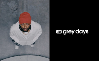 Aminé in an announcement campaign for New Balance Grey Days 2026 Collection.