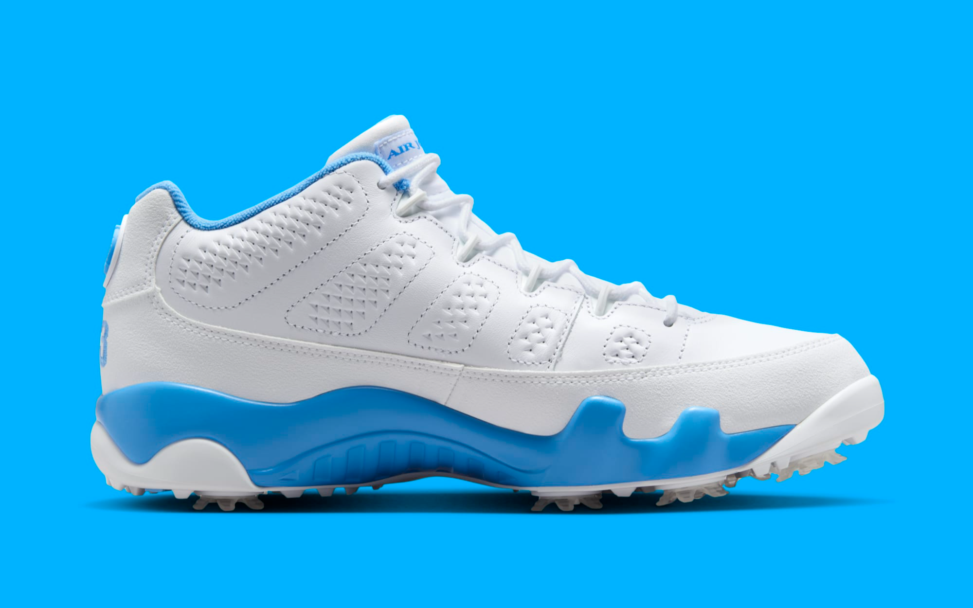 The 'University Blue' Jordan 9 Golf Low Releases on August