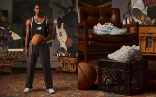 Tyrese Maxey in a campaign for the New Balance 1906R and Hesi Low v2 "Hero" collection.