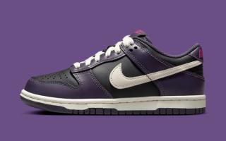 Available Now // "Black and Purple" Kids Dunk Low