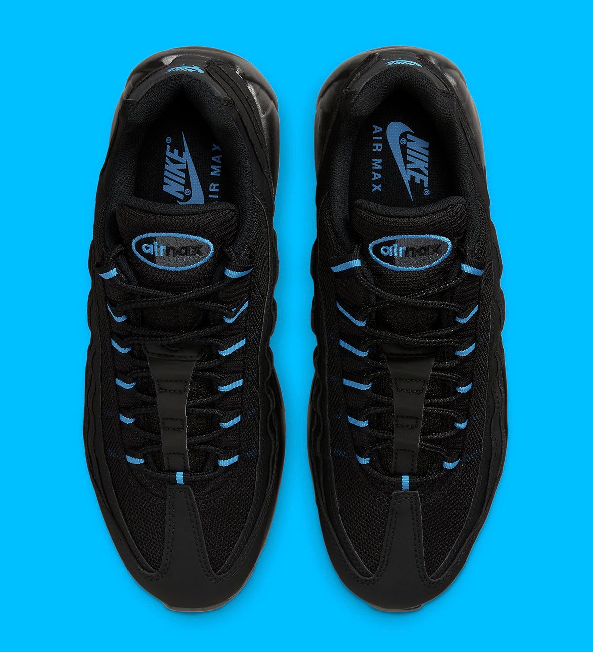 NIKE ☆ AIR MAX 95 'Black & University Blue' Nike Air Max 95 Ultra Black University Blue Men's - HM9608
