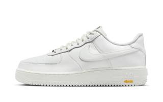 Nike Air Force 1 Low in a "White" makeover featuring Vibram outsoles.