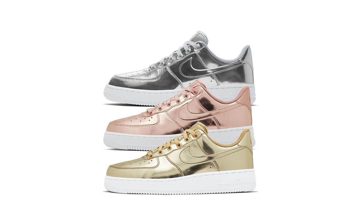 Nike air force 1 liquid online metal