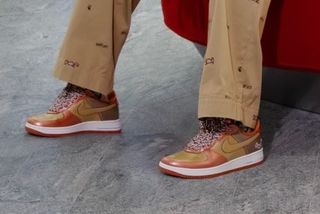 Speculative mock-up of the NIGO x J-Hope x Nike Air Force 1 "Burnt Sunrise" collaboration.