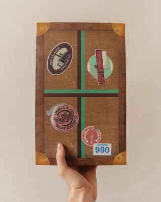 CONCEPTS x New Balance 990v4 "Patina" Shoe Box. Photo via Tyler Mansour.