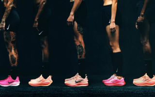 Runners wearing the three Nike Road Running franchises: Structure, Vomero, Pegasus.