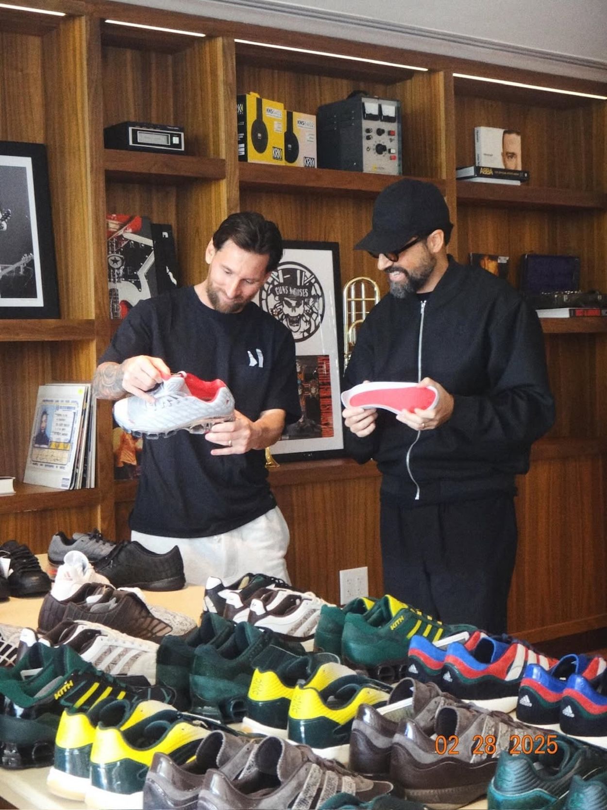 Lionel Messi & Ronnie Fieg for Kith x adidas Football. Photo via Ronnie Fieg.