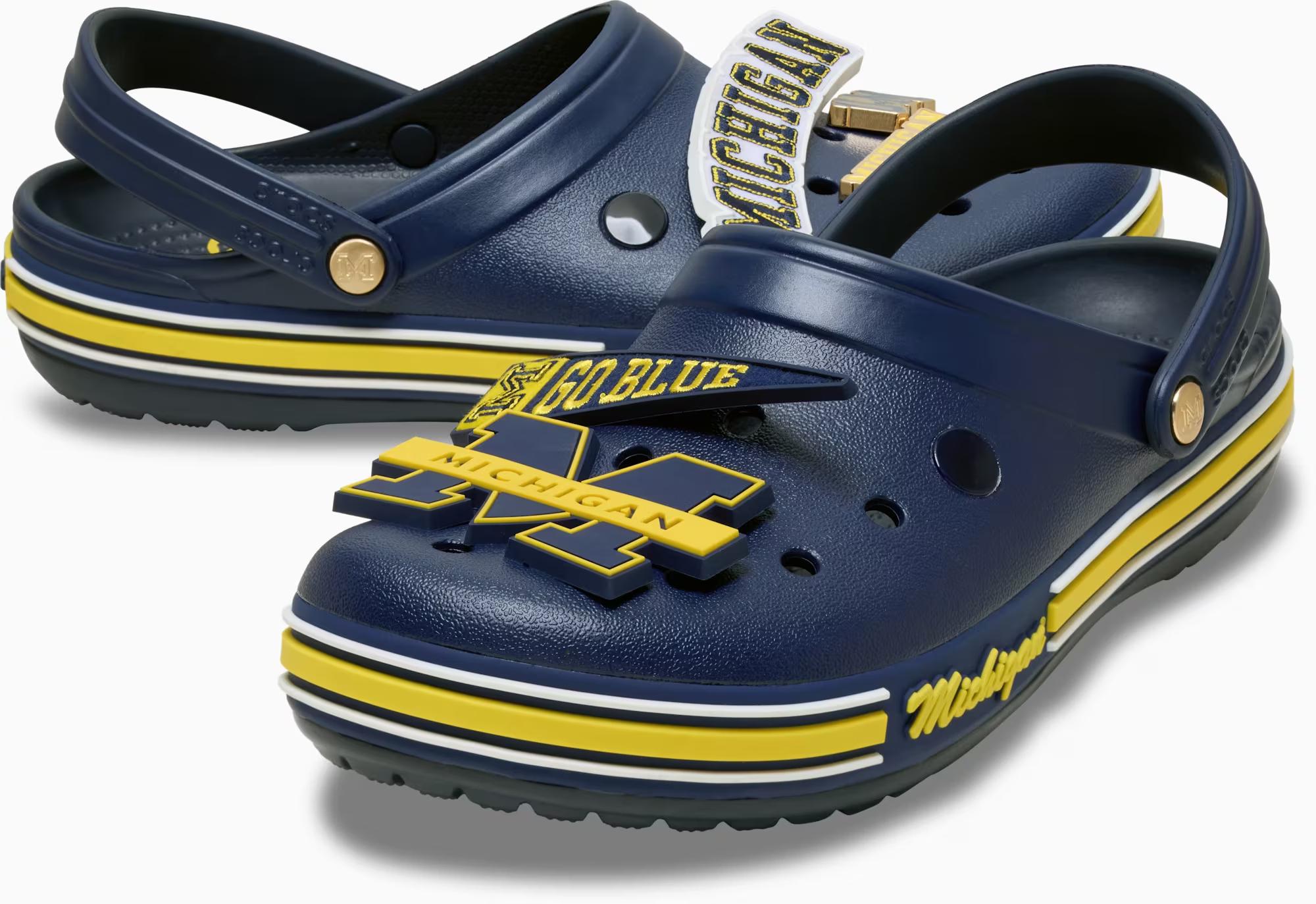 NCAA x Crocs Crocband Clog "Michigan Wolverines" (SKU: 213568-90H). Photo via Crocs.