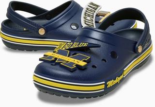 NCAA x Crocs Crocband Clog "Michigan Wolverines" (SKU: 213568-90H). Photo via Crocs.