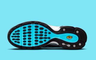 Nike Air Max Plus VII "Scorpion" (SKU: IQ9429-001) in a black and gamma blue color scheme.