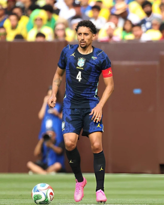 Marquinhos wearing "Breakout" Nike Tiempo Maestro. Photo via Kirk Irwin.
