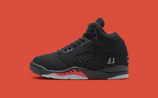 Little Kids' Air Jordan 5 "Halloween" (2026; SKU: HQ7979-001). Photo via Nike.