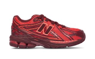 Women's New Balance 1906R "Mercury Red/Classic Crimson" sneaker.
