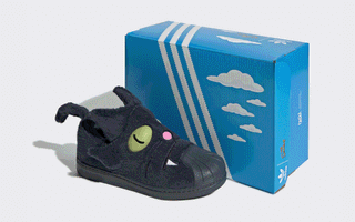 The Simpsons x Kids' adidas Superstar "Snowball" & "Marge Simpson." Photo via adidas.