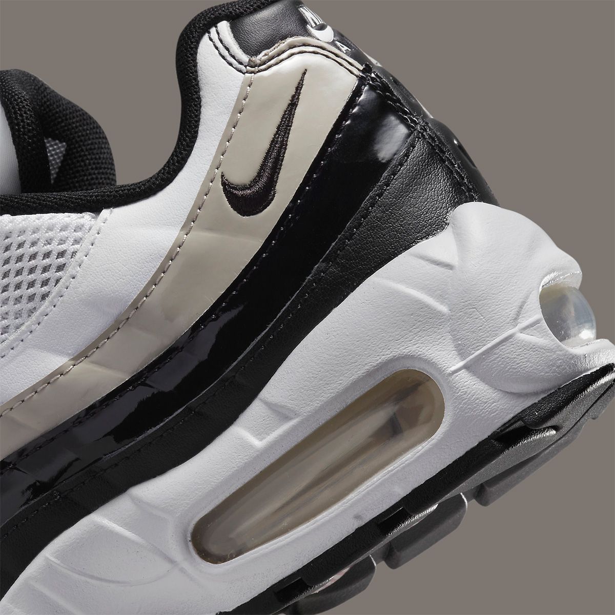 The Air Max 95 Appears in White, Bone, and Black Patent Leather