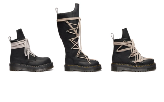 Three boot collaborations from the Rick Owens x Dr. Martens Fall 2025 Collection.