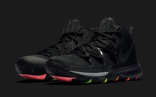 Available Now // Multi-Colored Soles Sit Under This All-Black Nike Kyrie 5
