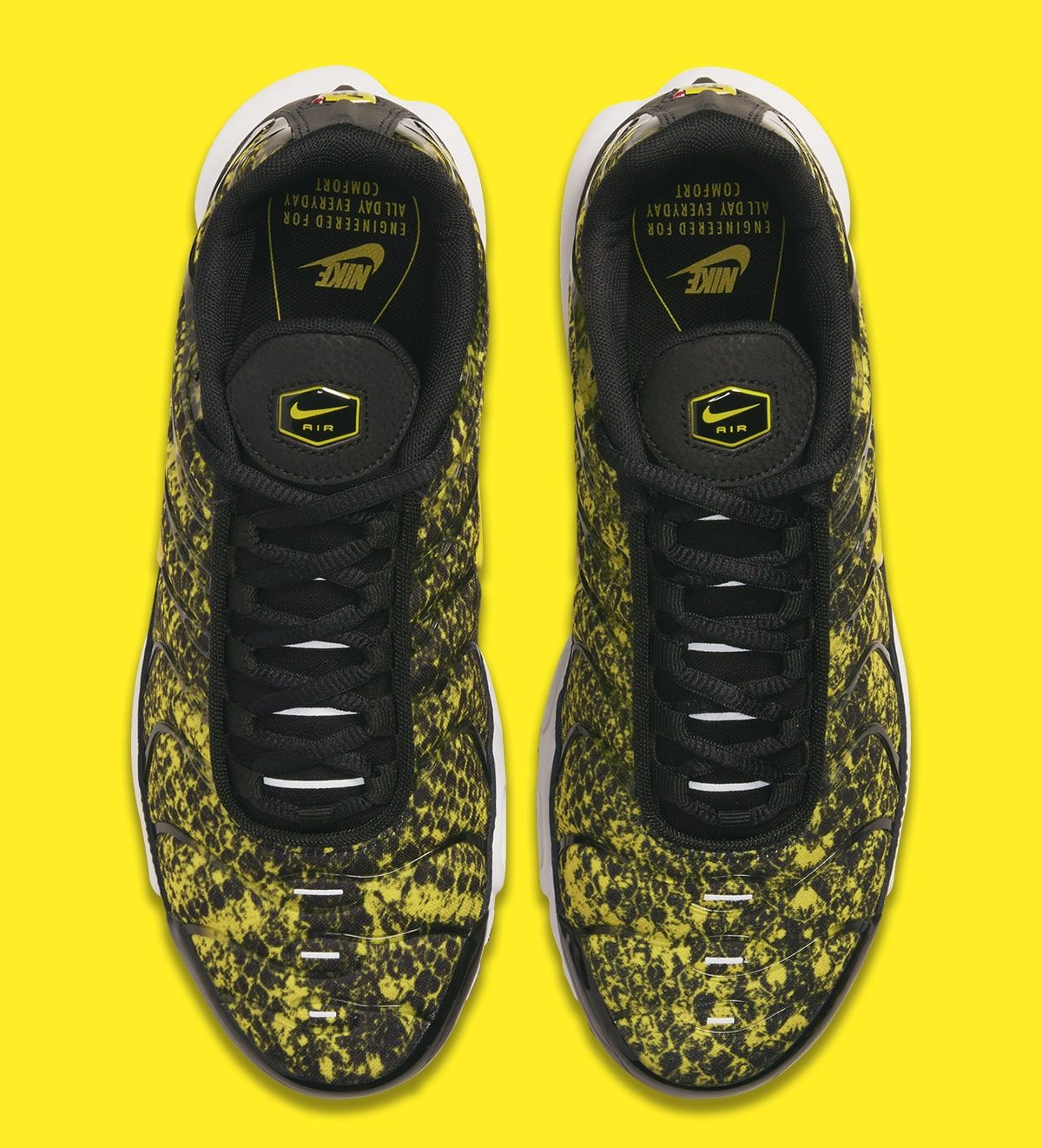 nike air max plus yellow snakeskin