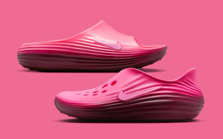 Nike's ReactX Rejuven8 Clog & Slide “Pink Spell/Bordeaux” color schemes.