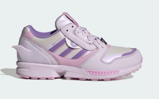 Pokémon x adidas ZX 8000 "Mewtwo" collaboration in a "Ice Lavender/Violet Fusion/Bliss Lilac" color scheme.