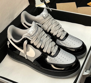 Central Cee's Syna x Nike Air Force 1 Low in black-and-grey.