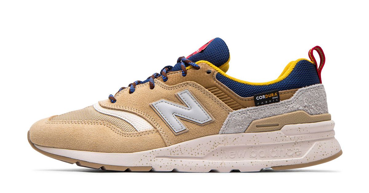 Available Now // CORDURA New Balance 997H in Beige, Blue and Gold ...