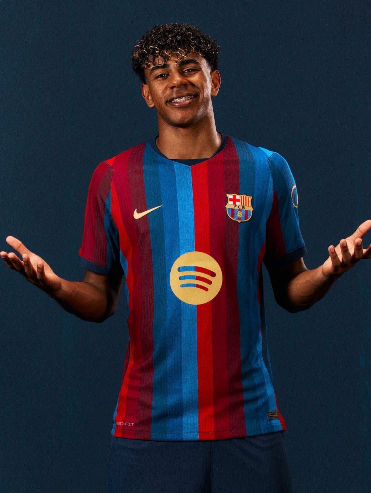 Lamine Yamal for FC Barcelona 26/27 Home Jersey. Photo via FC Barcelona.