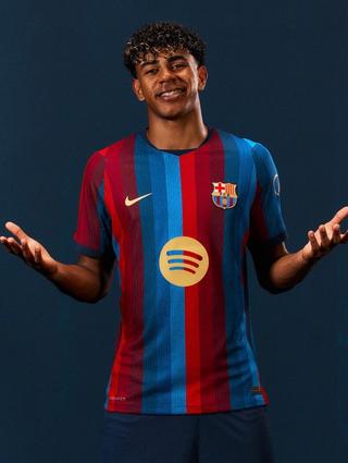 Lamine Yamal for FC Barcelona 26/27 Home Jersey. Photo via FC Barcelona.