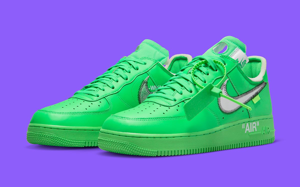 Nike Air Force 1 Low Off-White Spark Green Brooklyn Slime DX1419