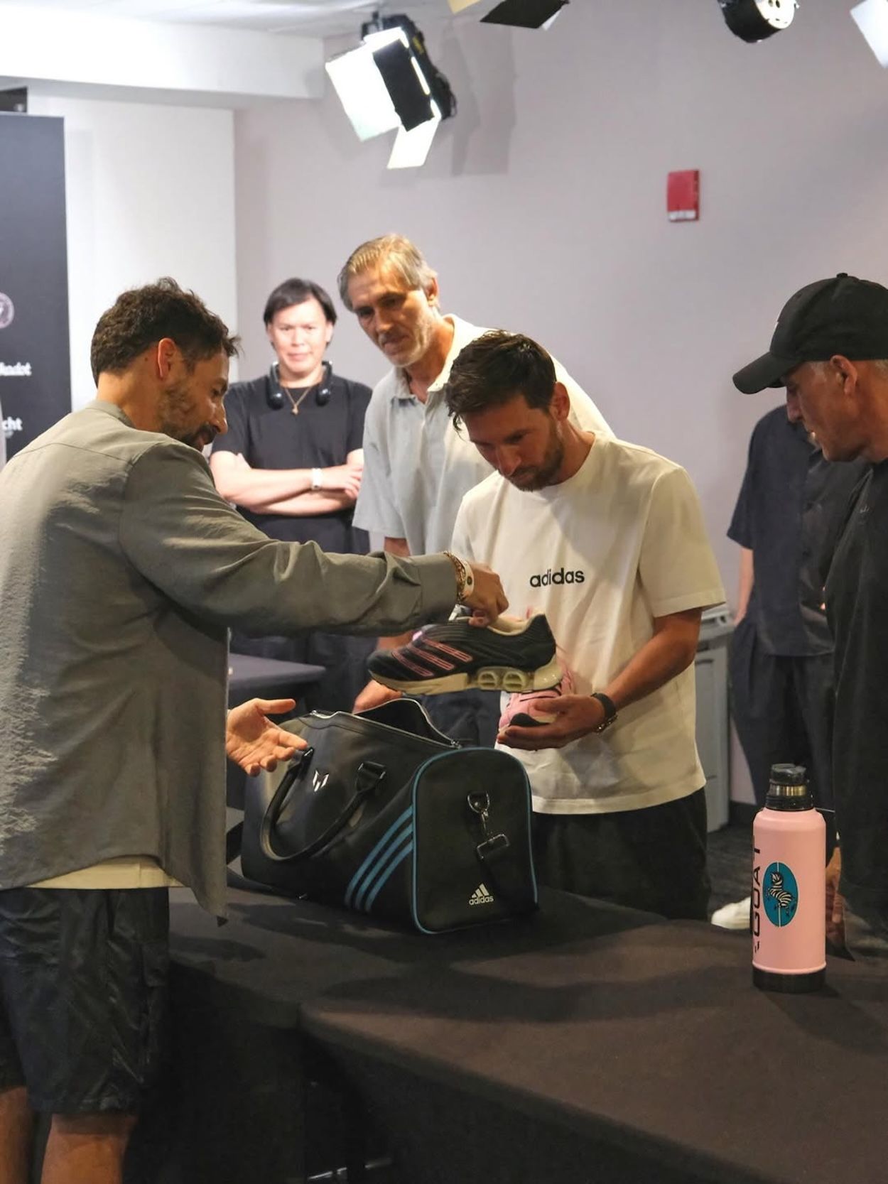 Lionel Messi & Ronnie Fieg for Kith x adidas Football. Photo via Ronnie Fieg.