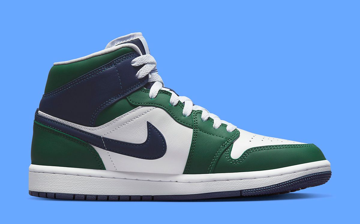 Available Now // Air Jordan 1 Mid “Noble Green” | House of Heat°